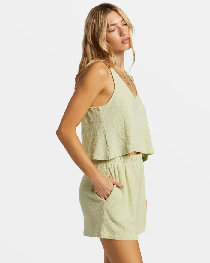 Billabong Matching Sets Harbor Boxy Tank Top Light Avocado 8211 Women