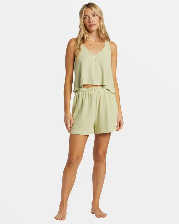 Billabong Matching Sets Harbor Boxy Tank Top Light Avocado 8211 Women