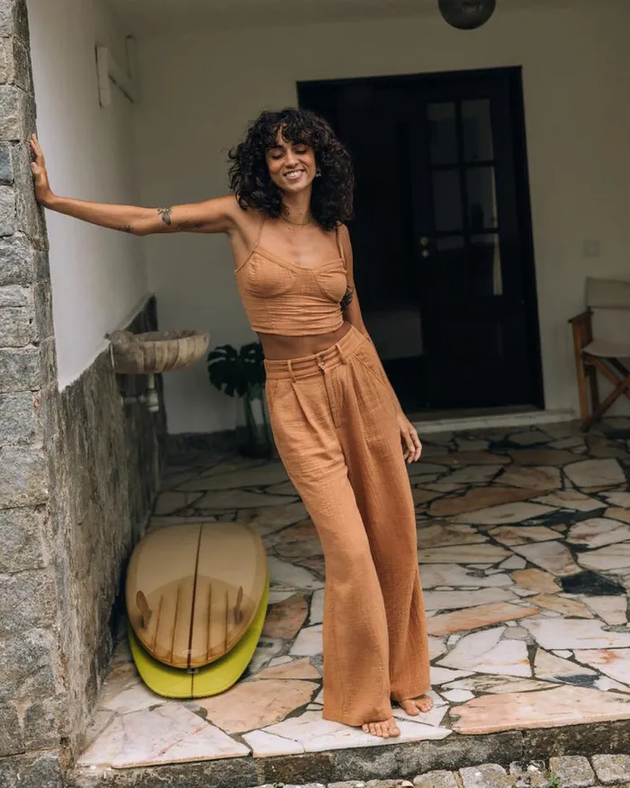Billabong Matching Sets Tailor Made Wide Leg Pants Sandalwood 8211 Women