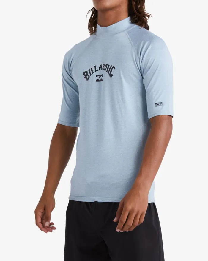 Billabong Rashguards and Surf Tees Arch Wave Performance Fit Tee Smoke Blue Heather 8211 Men