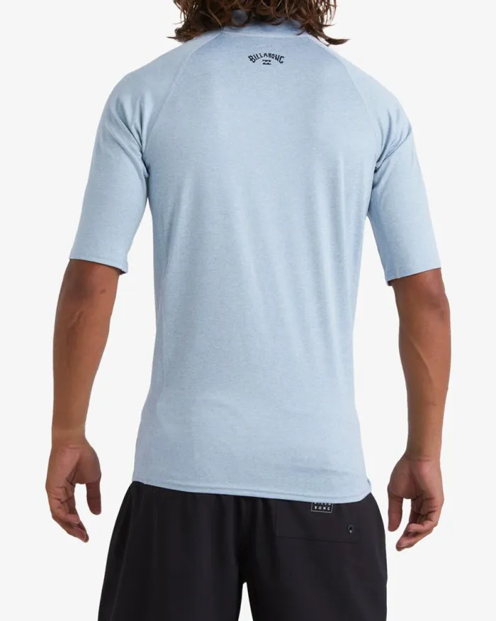 Billabong Rashguards and Surf Tees Arch Wave Performance Fit Tee Smoke Blue Heather 8211 Men