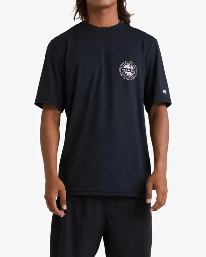 Billabong Rashguards and Surf Tees Rotor Loose Fit Short Sleeve Surf Tee Black 8211 Men