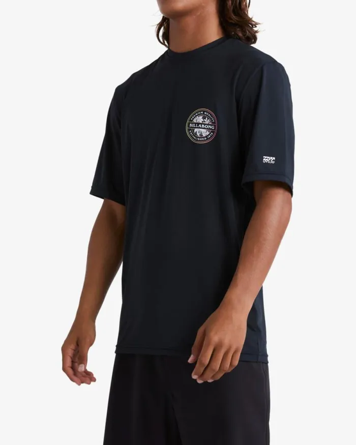 Billabong Rashguards and Surf Tees Rotor Loose Fit Short Sleeve Surf Tee Black 8211 Men Billabong Rashguards and Surf Tees Rotor Loose Fit Short Sleeve Surf Tee Black 8211 Men