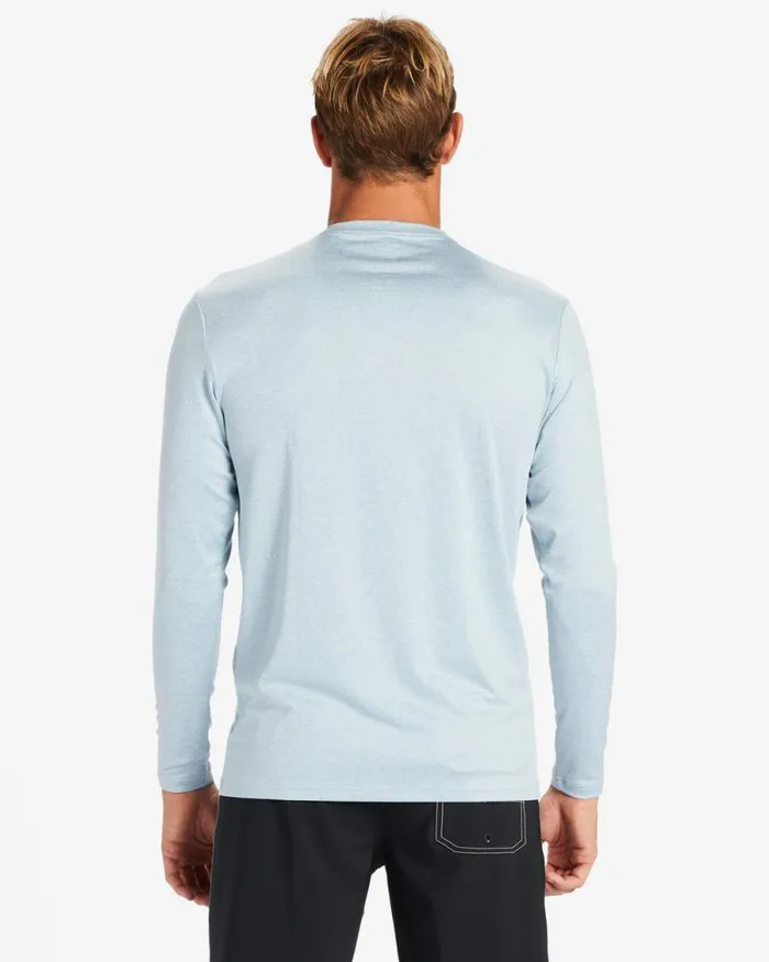 Billabong Rashguards and Surf Tees Unity Long Sleeve UPF 50 Surf TShirt Smoke Blue Heather 8211 Men Billabong Rashguards and Surf Tees Unity Long Sleeve UPF 50 Surf TShirt Smoke Blue Heather 8211 Men