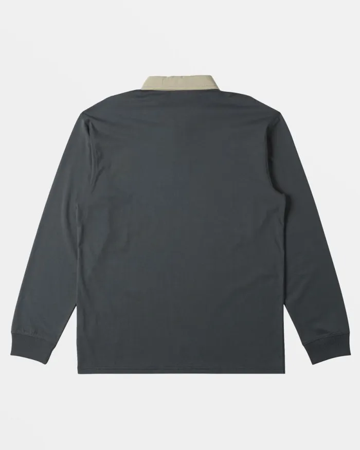 Billabong Shirts Immortal Rugby Long Sleeve Polo Tshirt Slate Green 8211 Men