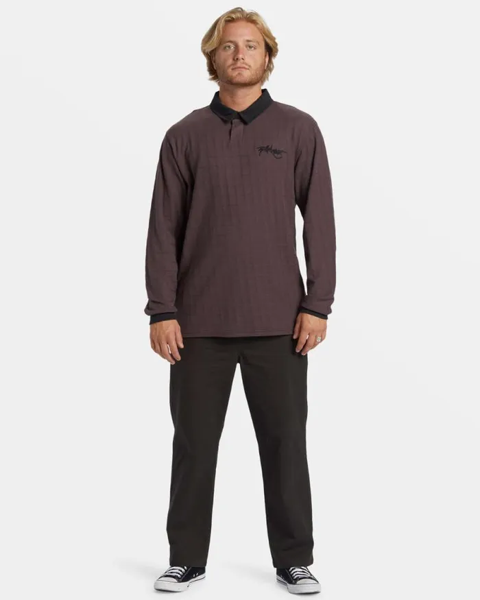 Billabong Shirts Neutron Long Sleeve Polo Shirt Plum 8211 Men Billabong Shirts Neutron Long Sleeve Polo Shirt Plum 8211 Men