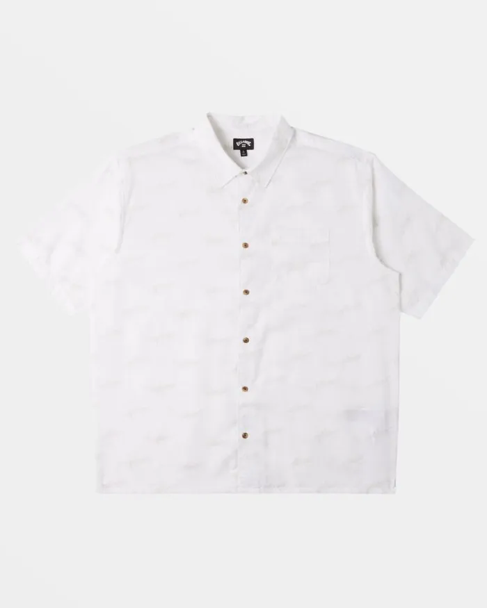 Billabong Shirts Script Short Sleeve Shirt White 8211 Men