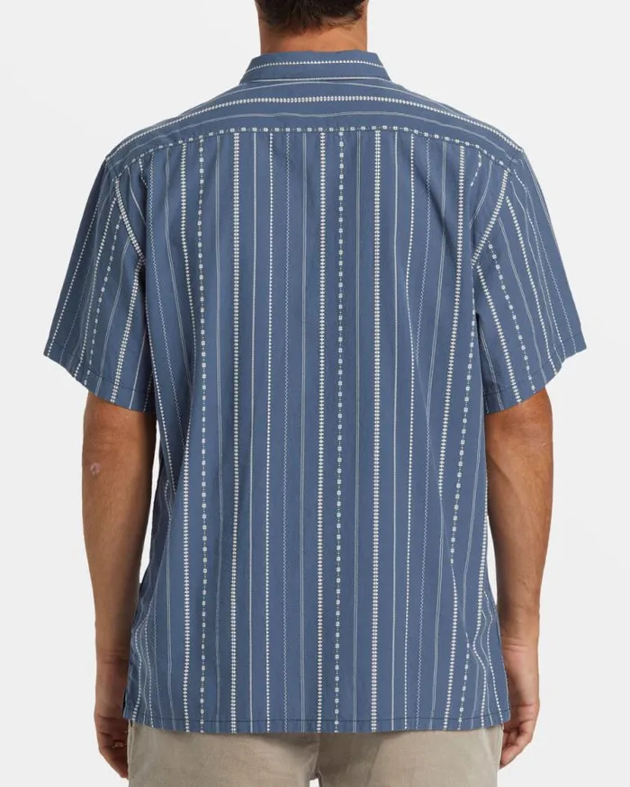 Billabong Shirts Sundays Jacquard Short Sleeve Shirt Smoke Blue 8211 Men Billabong Shirts Sundays Jacquard Short Sleeve Shirt Smoke Blue 8211 Men