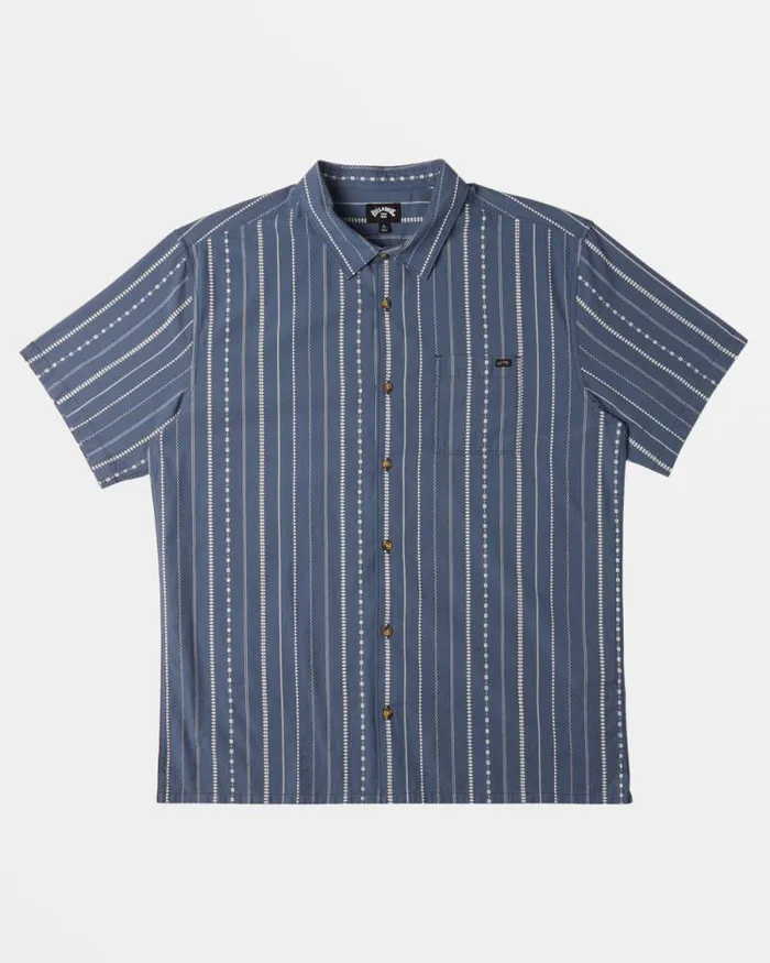 Billabong Shirts Sundays Jacquard Short Sleeve Shirt Smoke Blue 8211 Men Billabong Shirts Sundays Jacquard Short Sleeve Shirt Smoke Blue 8211 Men