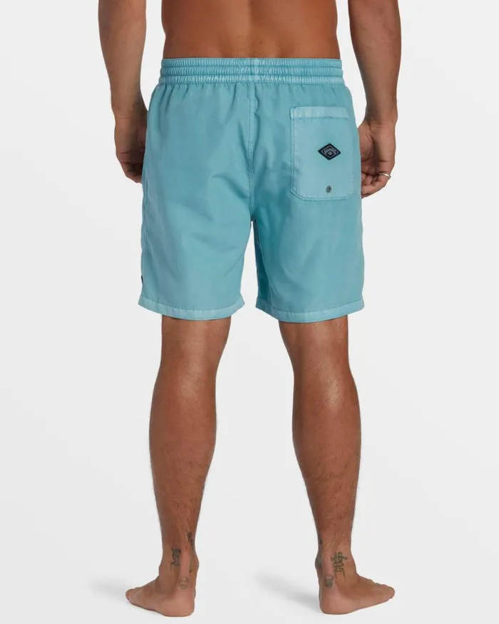 Billabong Short Length 16034 8211 175034 All Day Overdyed Layback 17034 Swim Trunks Dusty Blue 8211 Men