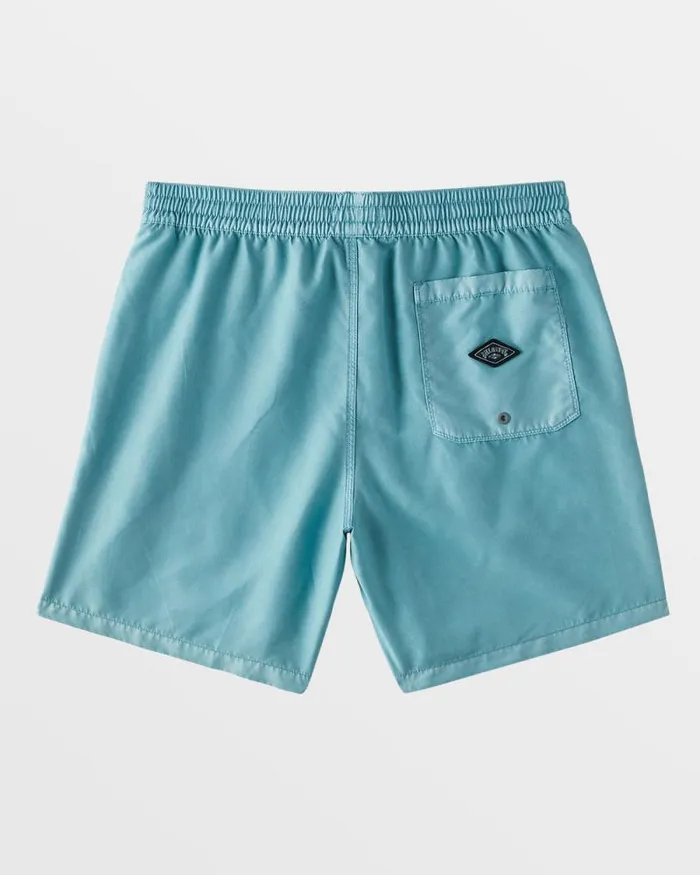 Billabong Short Length 16034 8211 175034 All Day Overdyed Layback 17034 Swim Trunks Dusty Blue 8211 Men