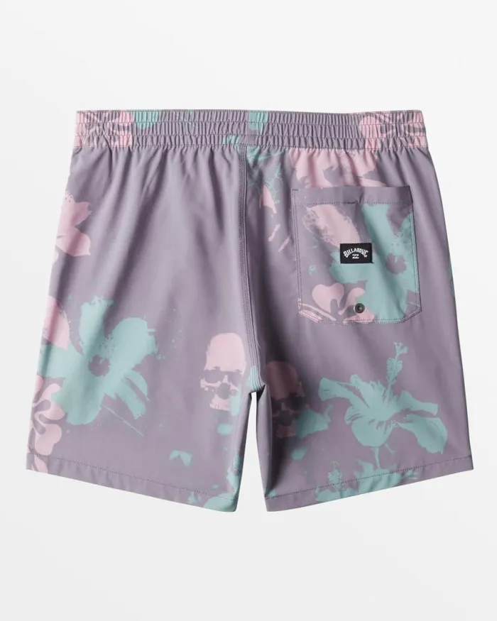 Billabong Short Length 16034 8211 175034 Sundays Layback 17034 Swim Trunks Purple Ash 8211 Men