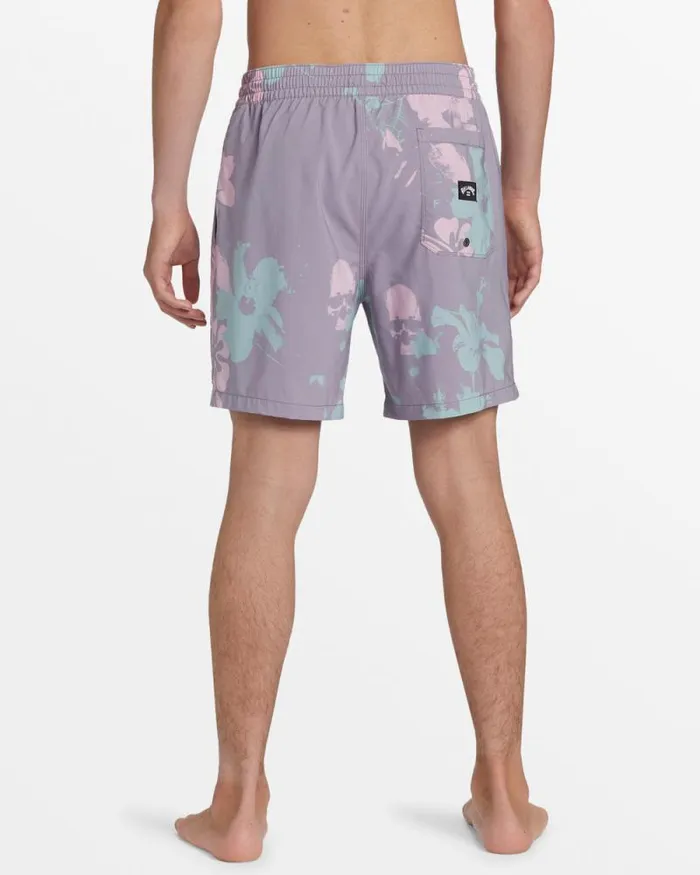 Billabong Short Length 16034 8211 175034 Sundays Layback 17034 Swim Trunks Purple Ash 8211 Men