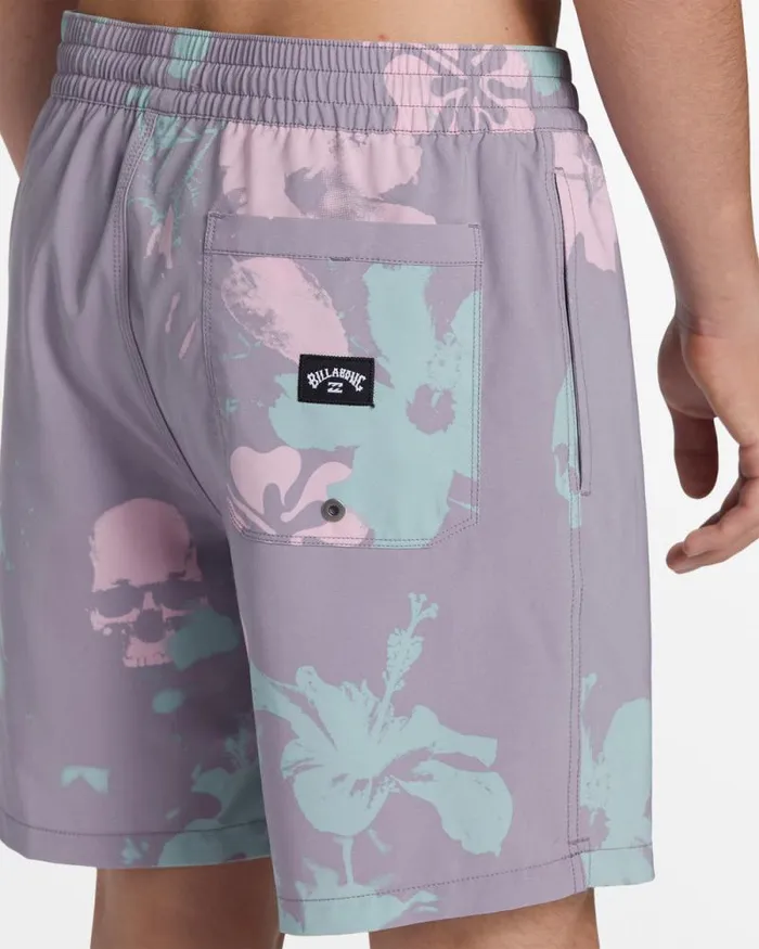Billabong Short Length 16034 8211 175034 Sundays Layback 17034 Swim Trunks Purple Ash 8211 Men