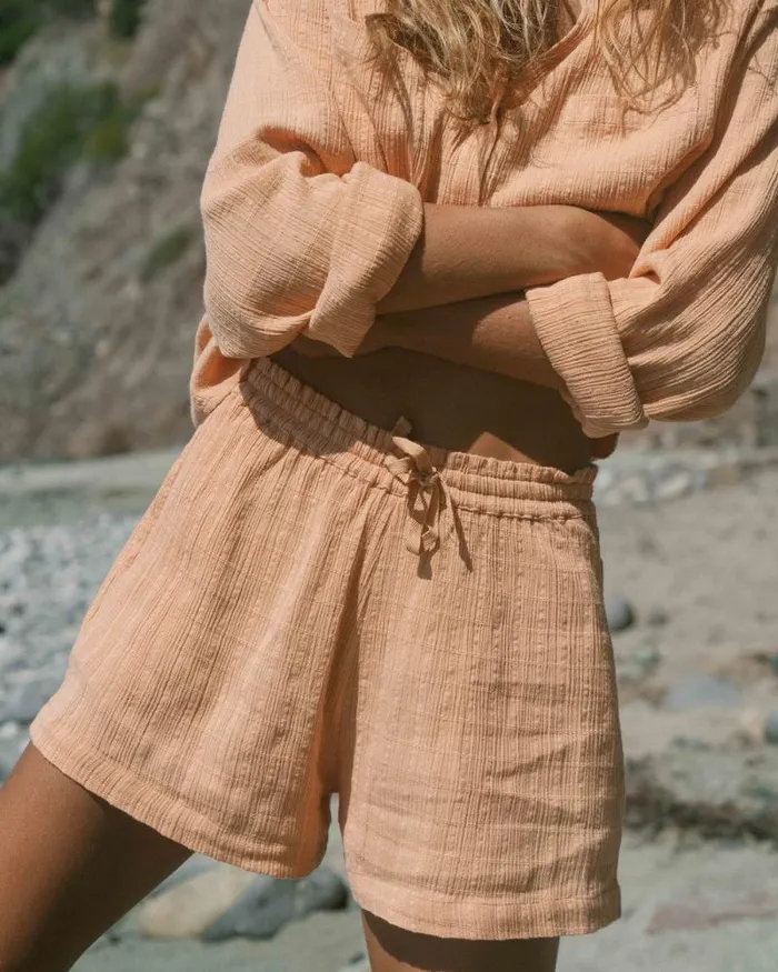 Billabong Shorts Sunset Elastic Waist Shorts Baked Clay 8211 Women
