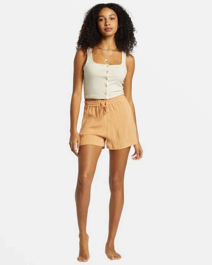 Billabong Shorts Sunset Elastic Waist Shorts Baked Clay 8211 Women Billabong Shorts Sunset Elastic Waist Shorts Baked Clay 8211 Women