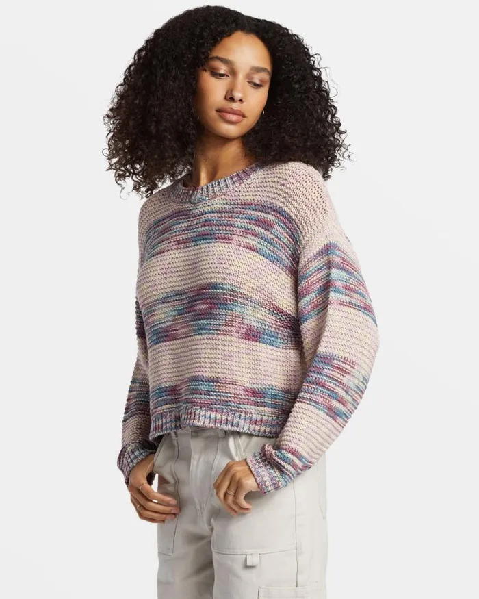 Billabong Sweaters Fade Out Pullover Sweater Blue Shadow 8211 Women Billabong Sweaters Fade Out Pullover Sweater Blue Shadow 8211 Women