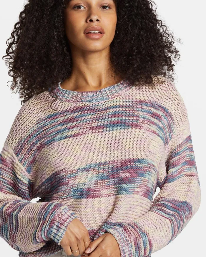Billabong Sweaters Fade Out Pullover Sweater Blue Shadow 8211 Women Billabong Sweaters Fade Out Pullover Sweater Blue Shadow 8211 Women