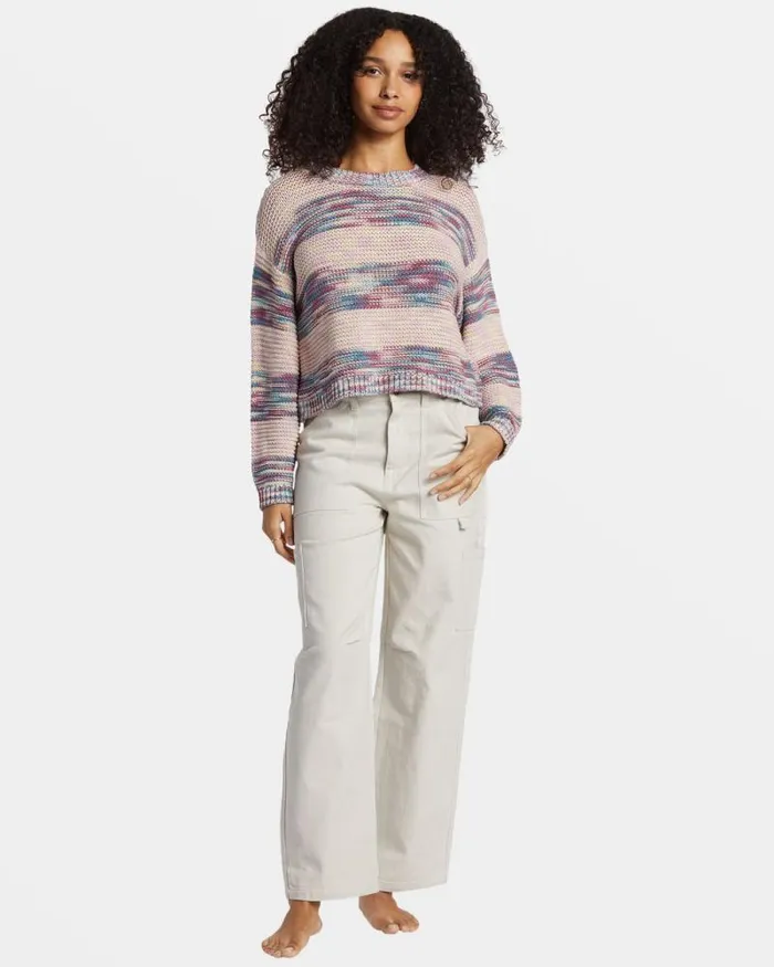 Billabong Sweaters Fade Out Pullover Sweater Blue Shadow 8211 Women Billabong Sweaters Fade Out Pullover Sweater Blue Shadow 8211 Women