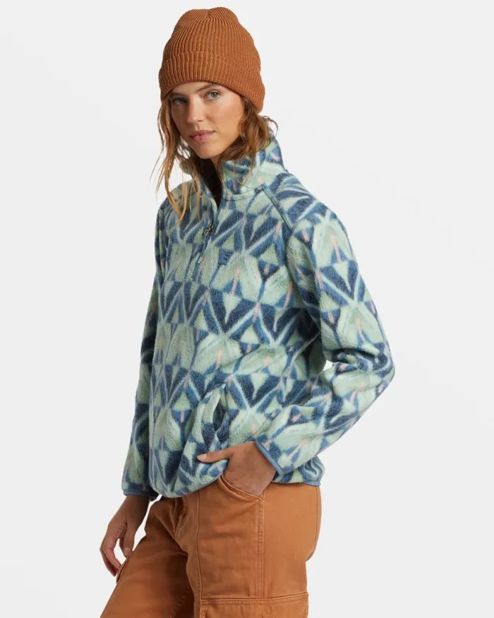 Billabong Sweatshirts and Fleece ADiv Boundary Mock 3 HalfZip Pullover Sweatshirt Blue Shadow 8211 Women Billabong Sweatshirts and Fleece ADiv Boundary Mock 3 HalfZip Pullover Sweatshirt Blue Shadow 8211 Women