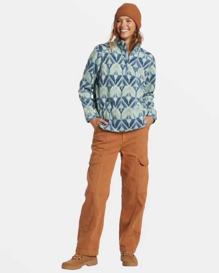 Billabong Sweatshirts and Fleece ADiv Boundary Mock 3 HalfZip Pullover Sweatshirt Blue Shadow 8211 Women Billabong Sweatshirts and Fleece ADiv Boundary Mock 3 HalfZip Pullover Sweatshirt Blue Shadow 8211 Women