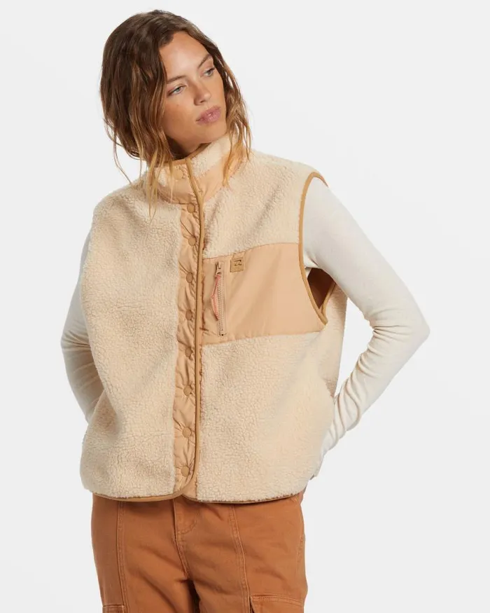 Billabong Sweatshirts and Fleece Hike Up Sherpa Vest Oat 8211 Women Billabong Sweatshirts and Fleece Hike Up Sherpa Vest Oat 8211 Women