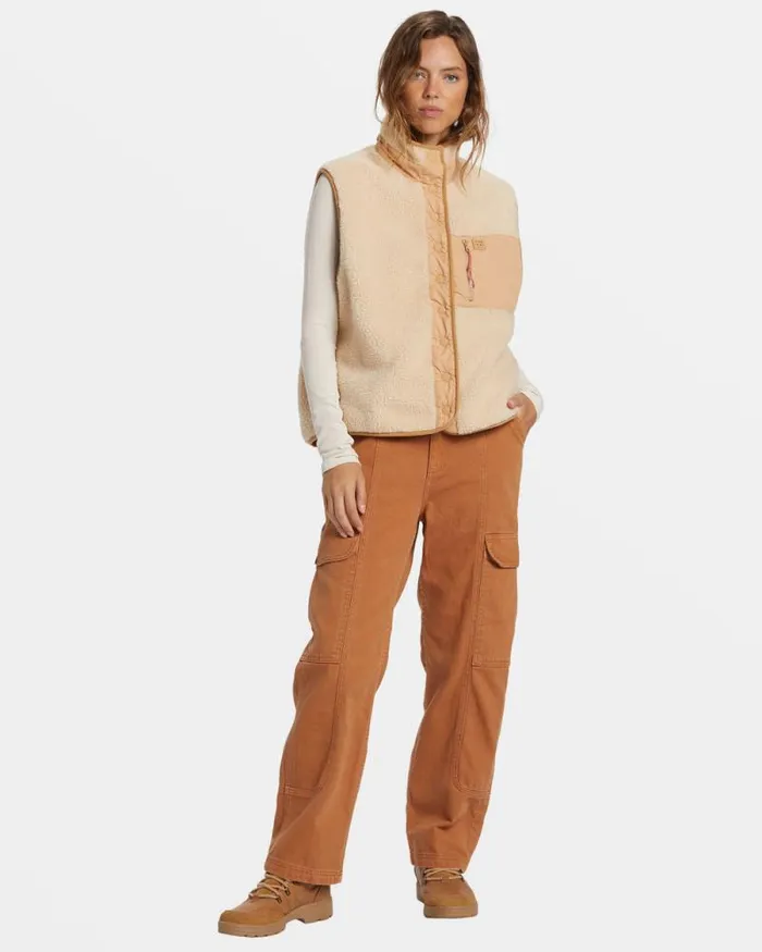 Billabong Sweatshirts and Fleece Hike Up Sherpa Vest Oat 8211 Women Billabong Sweatshirts and Fleece Hike Up Sherpa Vest Oat 8211 Women