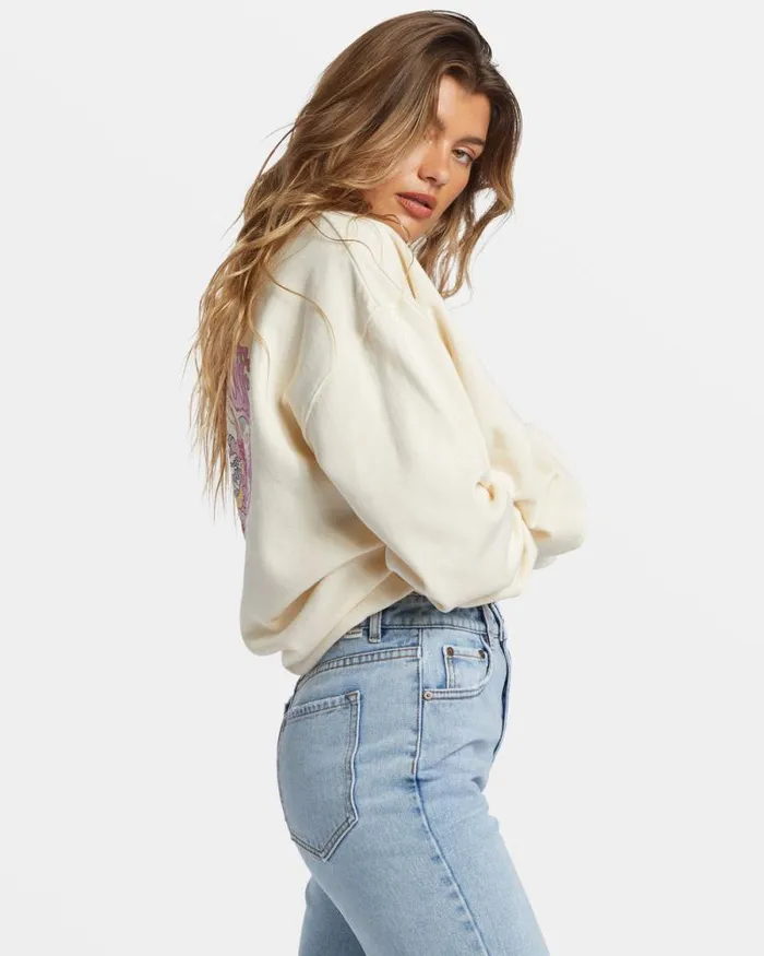 Billabong Sweatshirts and Fleece Ride In Oversized Crewneck Sweatshirt White Cap 1 8211 Women Billabong Sweatshirts and Fleece Ride In Oversized Crewneck Sweatshirt White Cap 1 8211 Women