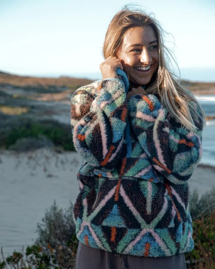Billabong Sweatshirts and Fleece Switchback Mock Neck Fleece Black Multi 1 8211 Women