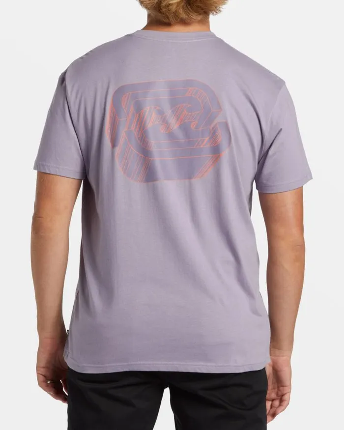 Billabong TShirts Crayon Wave TShirt Purple Ash 8211 Men