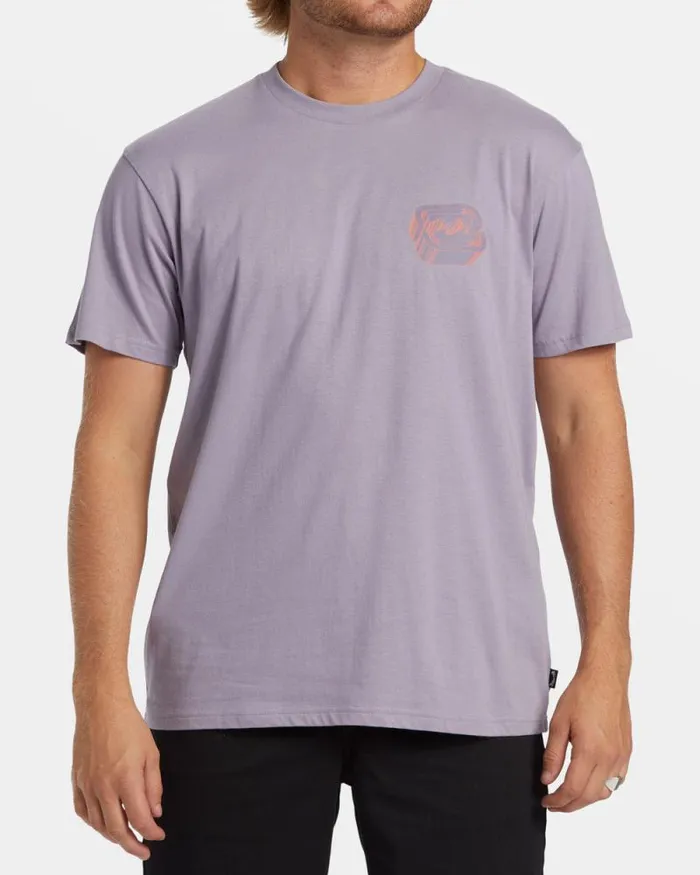 Billabong TShirts Crayon Wave TShirt Purple Ash 8211 Men