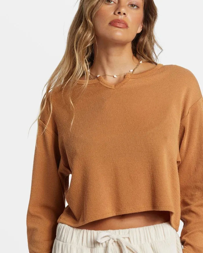 Billabong Tops Mai Tai Knit Top Sandalwood 8211 Women Billabong Tops Mai Tai Knit Top Sandalwood 8211 Women