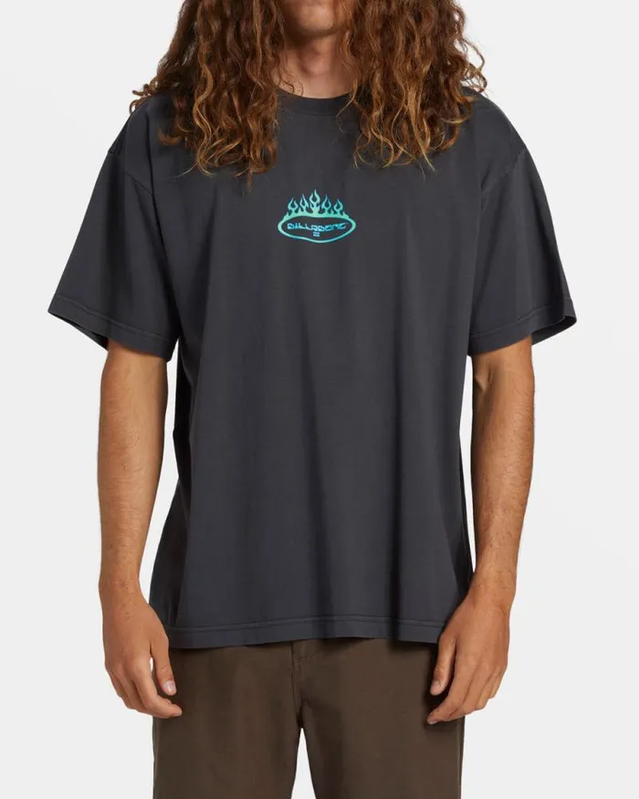 Billabong Wave Washed Essentials Firey OG TShirt Washed Black 8211 Men