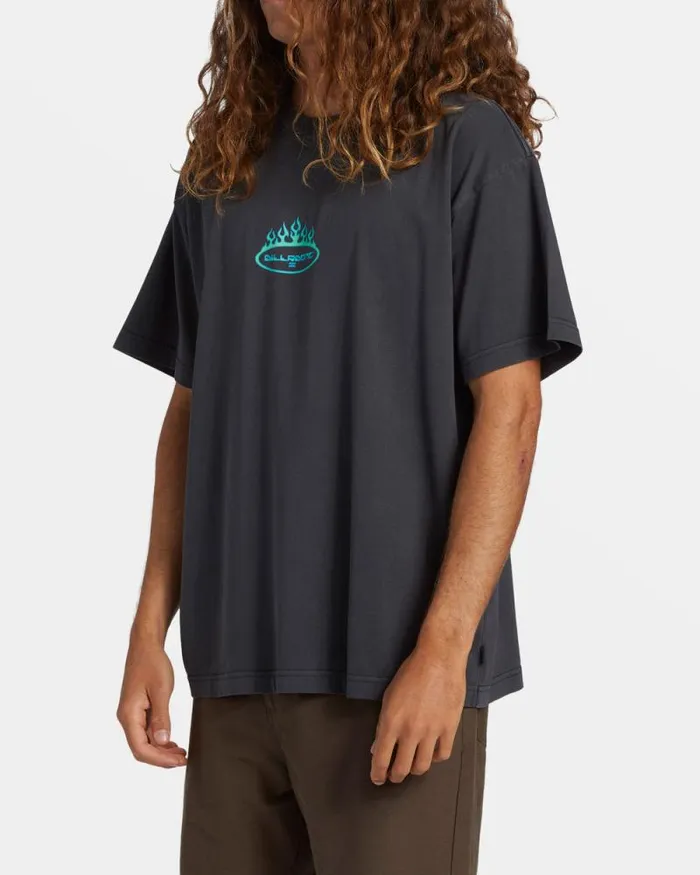Billabong Wave Washed Essentials Firey OG TShirt Washed Black 8211 Men