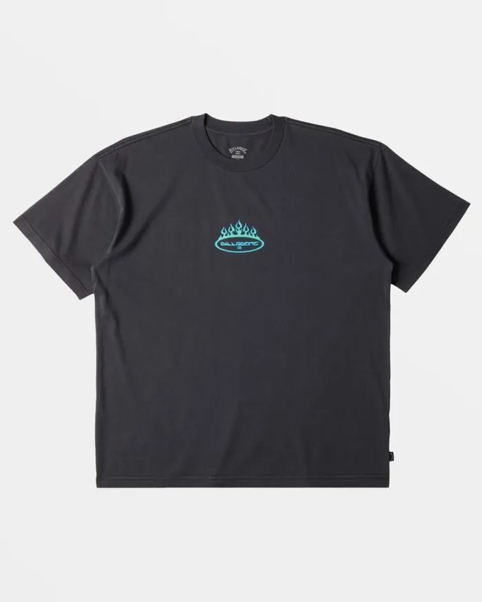 Billabong Wave Washed Essentials Firey OG TShirt Washed Black 8211 Men
