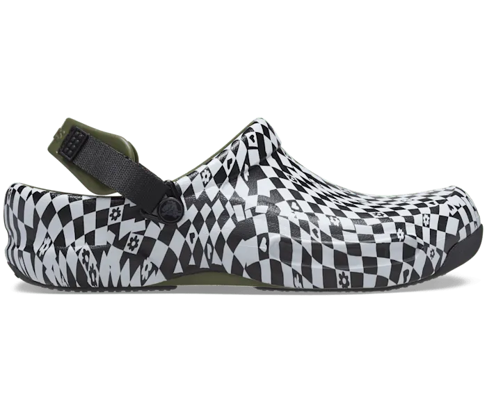 Bistro Pro LiteRide Graphic Clog Black White Women Crocs Clogs