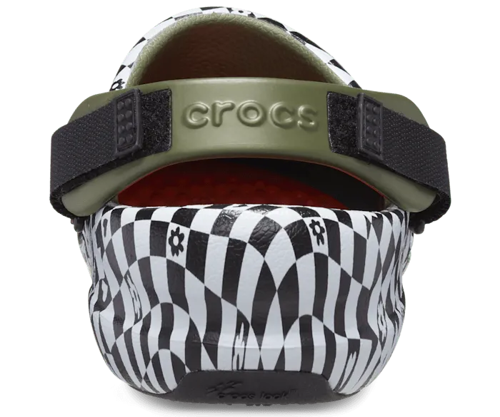 Bistro Pro LiteRide Graphic Clog Black White Women Crocs Clogs