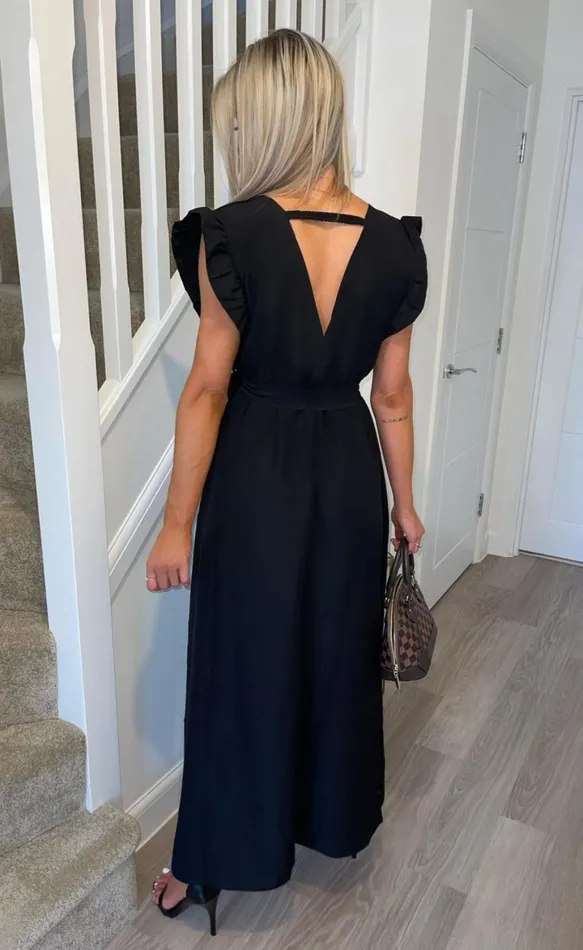 Black Makayla Wrap Strappy Maxi Dress Women Missfiga Wrap Dresses Black Makayla Wrap Strappy Maxi Dress Women Missfiga Wrap Dresses