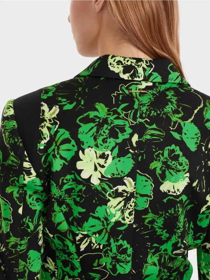 Blazer Damen Marc Cain Blazer Im BlumenDessin Dark Apple Green