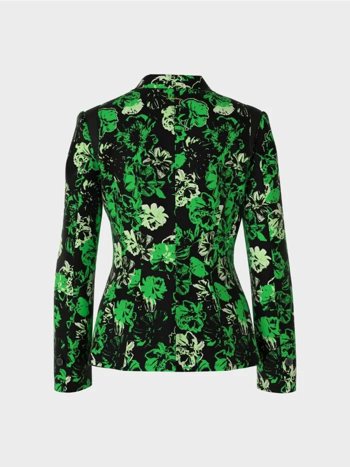 Blazer Damen Marc Cain Blazer Im BlumenDessin Dark Apple Green