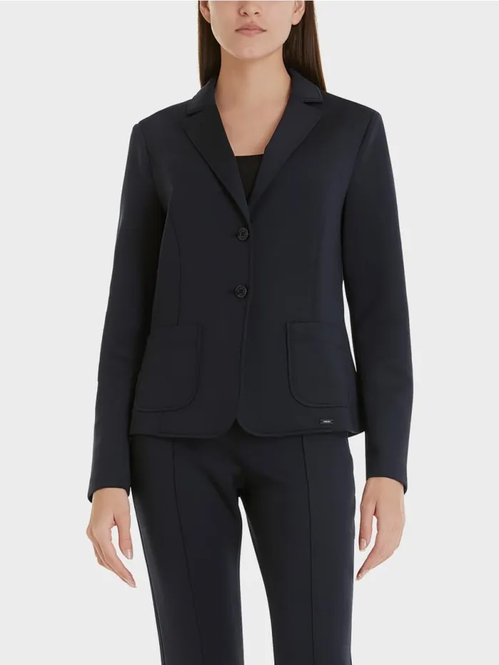 Blazer Damen Marc Cain Blazer Mit Aufgesetzten Taschen Midnight Blue