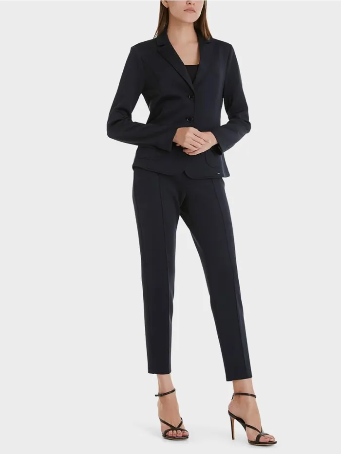 Blazer Damen Marc Cain Blazer Mit Aufgesetzten Taschen Midnight Blue