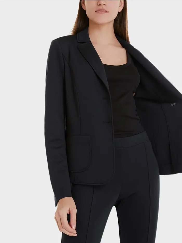 Blazer Damen Marc Cain Blazer Mit Aufgesetzten Taschen Midnight Blue