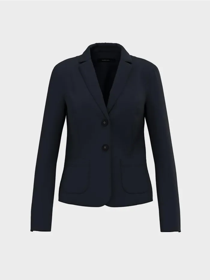 Blazer Damen Marc Cain Blazer Mit Aufgesetzten Taschen Midnight Blue