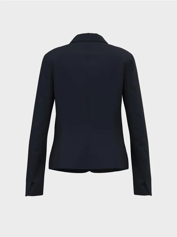 Blazer Damen Marc Cain Blazer Mit Aufgesetzten Taschen Midnight Blue