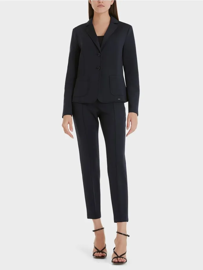 Blazer Damen Marc Cain Blazer Mit Aufgesetzten Taschen Midnight Blue