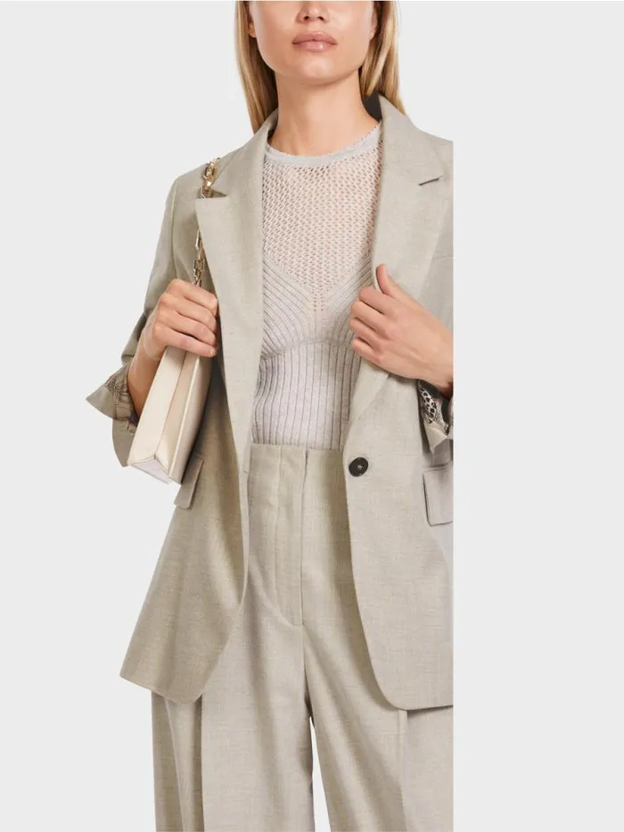 Blazer Damen Marc Cain Blazer Mit Lurex 034Rethink Together034 Dark Sand