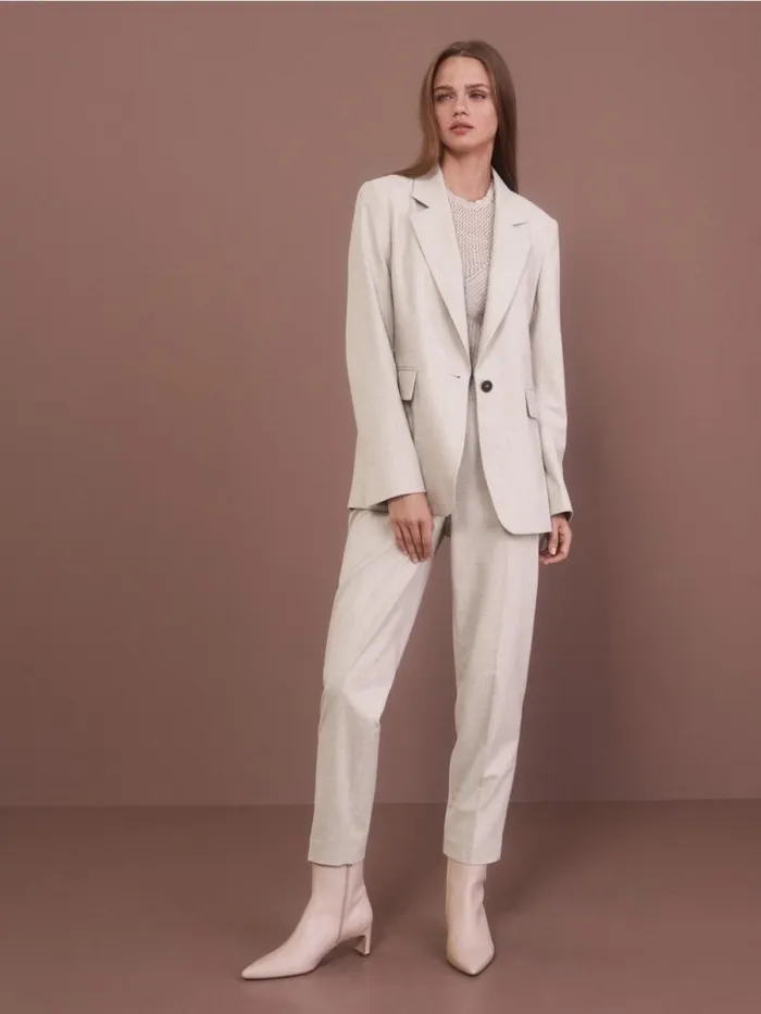 Blazer Damen Marc Cain Blazer Mit Lurex 034Rethink Together034 Dark Sand
