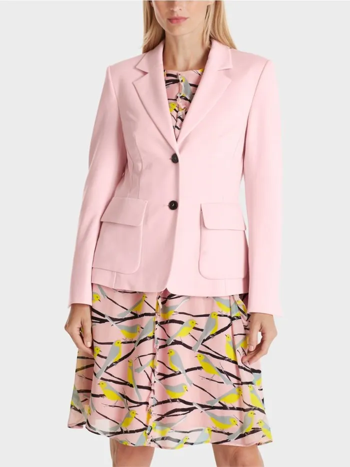 Blazer Damen Marc Cain Blazer Mit Wiener Nhten Soft Powder Pink