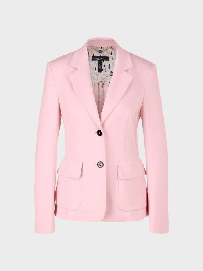 Blazer Damen Marc Cain Blazer Mit Wiener Nhten Soft Powder Pink